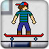 帥男孩玩滑板