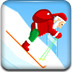 聖誕老人畫線滑雪